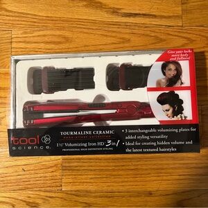 Tool Science Tourmaline Ceramic 3 in 1 Volumizing Hair Iron Styling Set